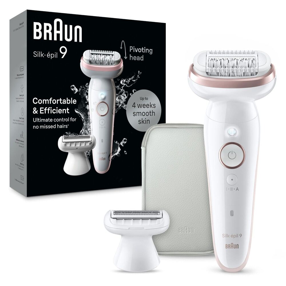 Braun Silk-epil 9 SES9-030 Epilator Wet Dry Shaver Trimmer Pivoting Head OB